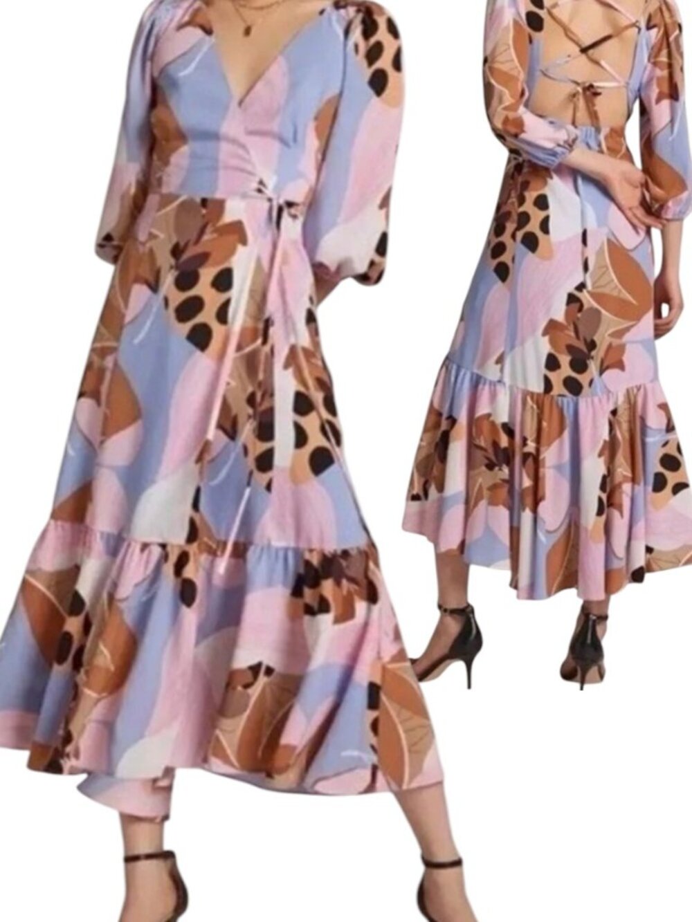 Anthropologie Bloom Wrap Midi Dress by Hutch